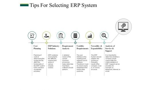 Tips For Selecting Erp System Ppt PowerPoint Presentation Ideas Slide