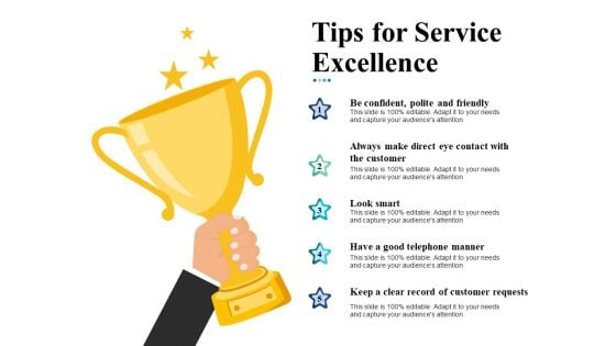 Tips For Service Excellence Ppt Powerpoint Presentation Layouts Designs