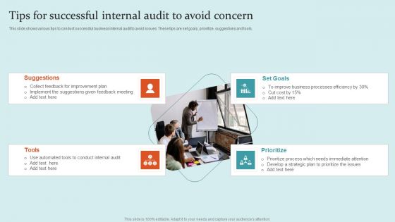 Tips For Successful Internal Audit To Avoid Concern Ppt PowerPoint Presentation File Show PDF