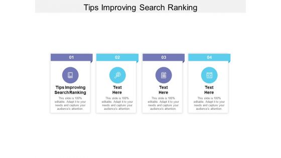 Tips Improving Search Ranking Ppt PowerPoint Presentation Summary Design Inspiration Cpb