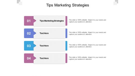 Tips Marketing Strategies Ppt PowerPoint Presentation File Infographic Template Cpb