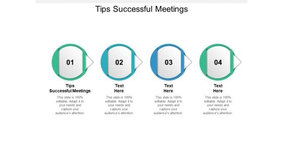 Tips Successful Meetings Ppt PowerPoint Presentation Inspiration Objects Cpb