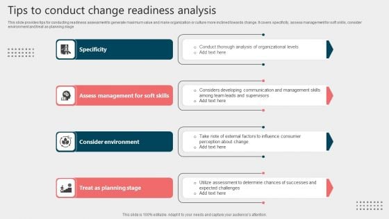 Tips To Conduct Change Readiness Analysis Introduction PDF