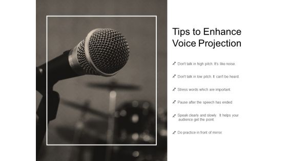 Tips To Enhance Voice Projection Ppt PowerPoint Presentation Infographic Template Graphics