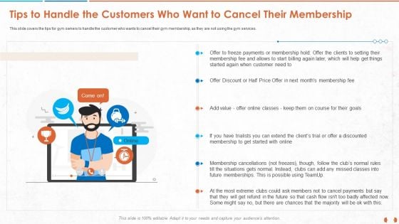 Tips To Handle The Customers Who Want To Cancel Their Membership Clipart PDF