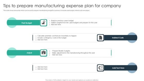 Tips To Prepare Manufacturing Expense Plan For Company Microsoft PDF Tips To Prepare Manufacturing Expense Plan For Company Microsoft PDF