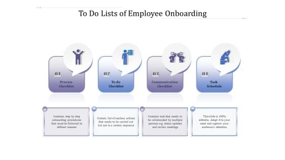 To Do Lists Of Employee Onboarding Ppt PowerPoint Presentation Inspiration Topics PDF