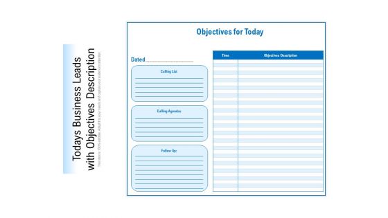 Todays Business Leads With Objectives Description Ppt PowerPoint Presentation Portfolio Show PDF Todays Business Leads With Objectives Description Ppt PowerPoint Presentation Portfolio Show PDF