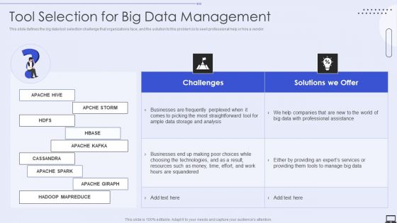 Tool Selection For Big Data Management Ppt PowerPoint Presentation Diagram Images PDF