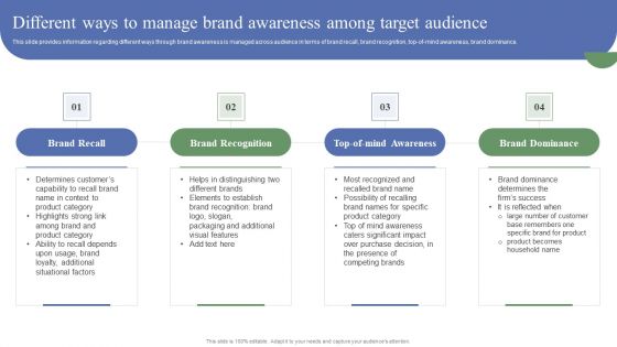Toolkit To Administer Tactical Different Ways To Manage Brand Awareness Among Target Microsoft PDF Toolkit To Administer Tactical Different Ways To Manage Brand Awareness Among Target Microsoft PDF