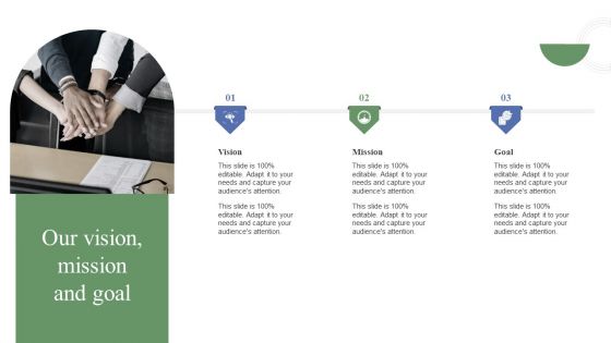 Toolkit To Administer Tactical Our Vision Mission And Goal Ppt Infographics Infographics PDF