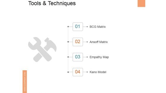 Tools And Techniques Ppt PowerPoint Presentation File Gallery