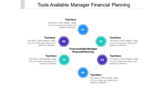 Tools Available Manager Financial Planning Ppt PowerPoint Presentation Slides Smartart Cpb Pdf