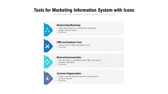 Tools For Marketing Information System With Icons Ppt PowerPoint Presentation File Graphics