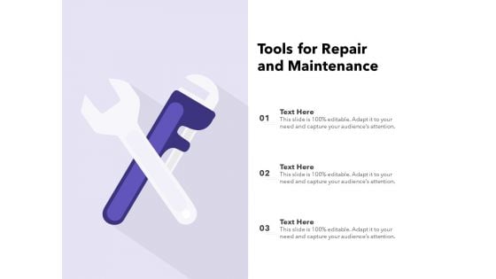 Tools For Repair And Maintenance Ppt PowerPoint Presentation Show Slide PDF