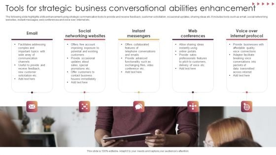 Tools For Strategic Business Conversational Abilities Enhancement Template PDF