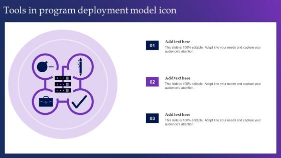 Tools In Program Deployment Model Icon Inspiration PDF