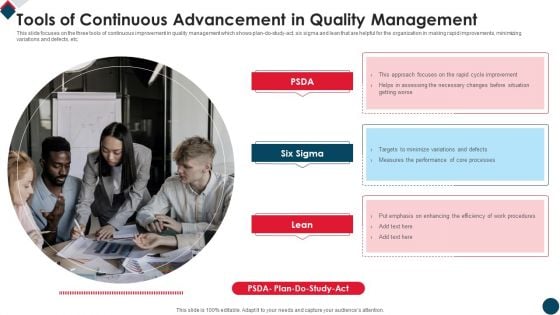 Tools Of Continuous Advancement In Quality Management Mockup PDF Tools Of Continuous Advancement In Quality Management Mockup PDF