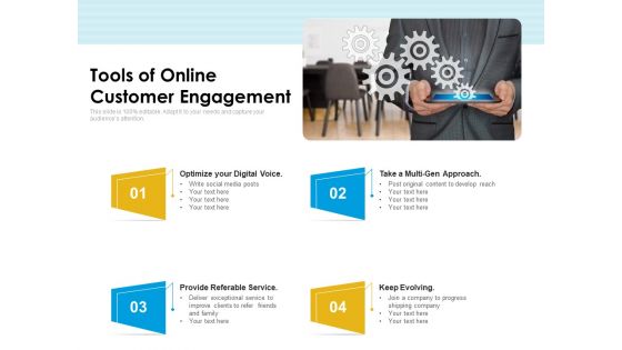 Tools Of Online Customer Engagement Ppt PowerPoint Presentation Gallery Themes PDF