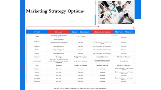 Tools To Identify Market Opportunities For Business Growth Marketing Strategy Options Slides PDF