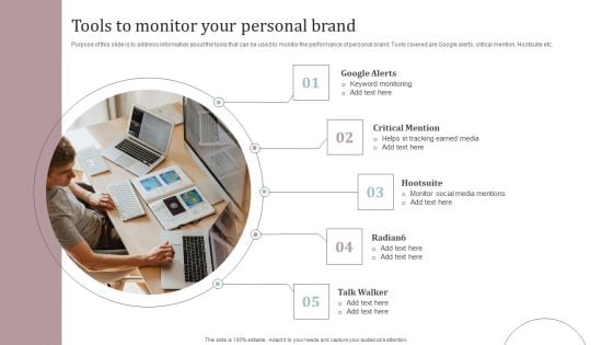 Tools To Monitor Your Personal Brand Ultimate Guide To Develop Personal Branding Strategy Ideas PDF