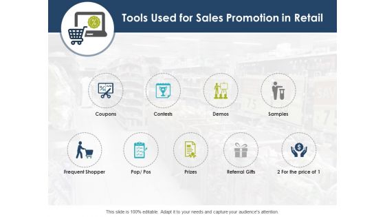 Tools Used For Sales Promotion In Retail Ppt PowerPoint Presentation Infographics Slide