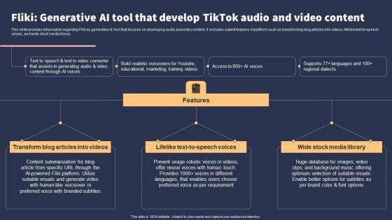 Top 10 Revolutionary Solutions For Everything Fliki Generative AI Tool That Develop Tiktok Audio And Video Content Download PDF Top 10 Revolutionary Solutions For Everything Fliki Generative AI Tool That Develop Tiktok Audio And Video Content Download PDF