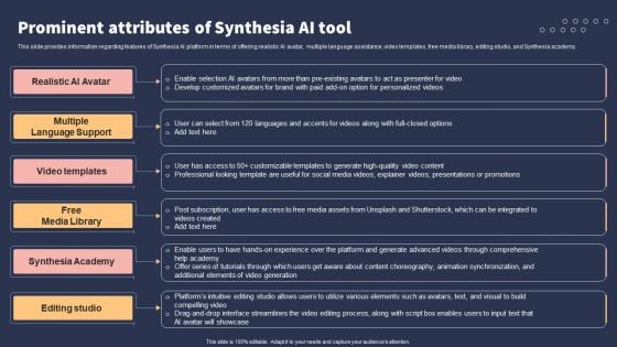 Top 10 Revolutionary Solutions For Everything Prominent Attributes Of Synthesia AI Tool Information PDF