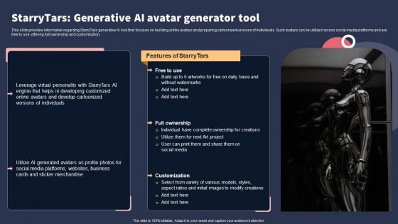 Top 10 Revolutionary Solutions For Everything Starrytars Generative AI Avatar Generator Tool Slides PDF