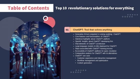 Top 10 Revolutionary Solutions For Everything Table Of Contents Summary PDF