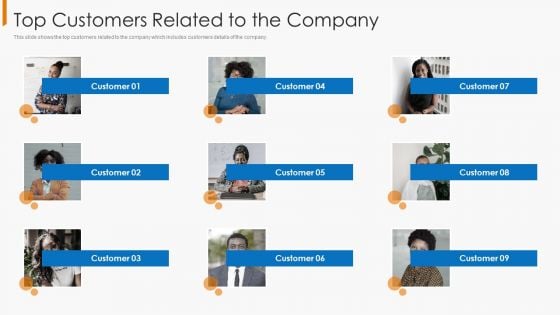 Top Customers Related To The Company Pictures PDF