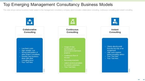 Top Emerging Management Consultancy Business Models Ppt Slides Portrait PDF Top Emerging Management Consultancy Business Models Ppt Slides Portrait PDF