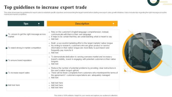 Top Guidelines To Increase Export Trade Template PDF