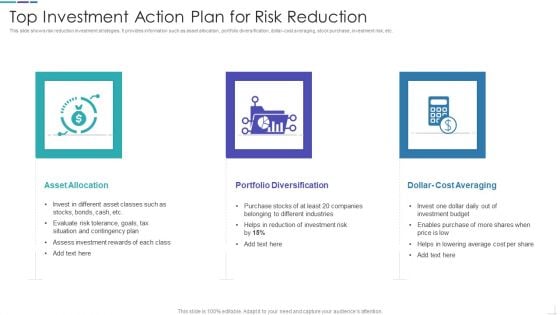 Top Investment Action Plan For Risk Reduction Download PDF