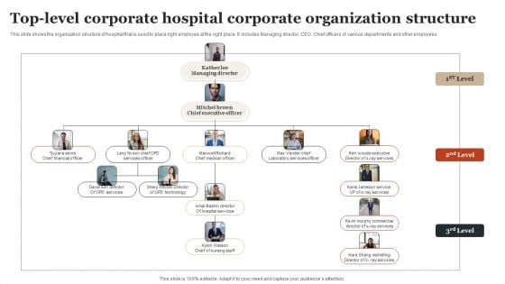 Top Level Corporate Hospital Corporate Organization Structure Structure PDF