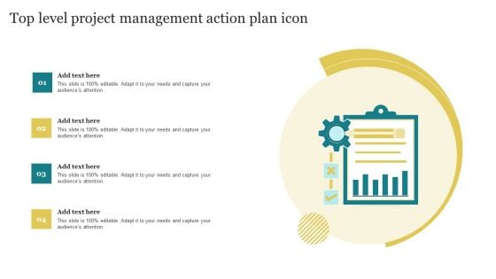 Top Level Project Management Action Plan Icon Elements PDF