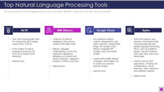 Top Natural Language Processing Tools Ppt File Graphics PDF