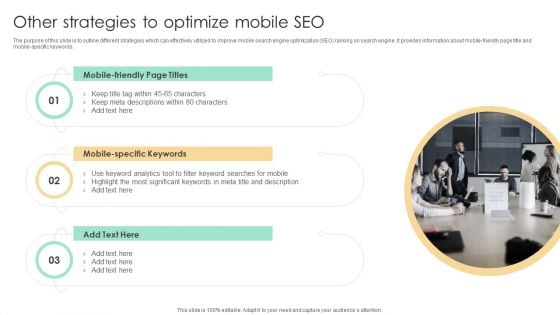 Top SEO Techniques Other Strategies To Optimize Mobile SEO Inspiration PDF