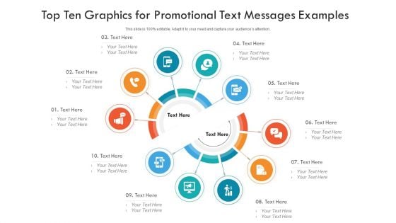 Top Ten Graphics For Promotional Text Messages Examples Ppt PowerPoint Presentation Infographics Background Images PDF