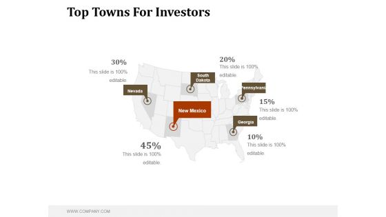 Top Towns For Investors Ppt PowerPoint Presentation Microsoft