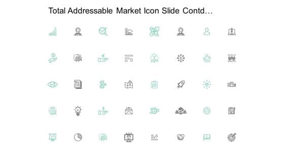 Total Addressable Market Icon Slide Cont Idea Bulb Ppt PowerPoint Presentation Professional Background Images