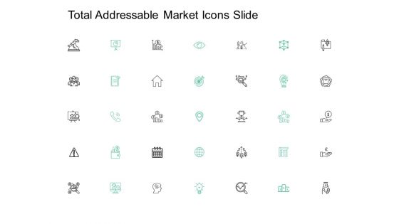 Total Addressable Market Icons Slide Checklist Ppt PowerPoint Presentation Outline Show