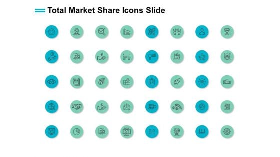 Total Market Share Icons Slide Gears Ppt PowerPoint Presentation Themes