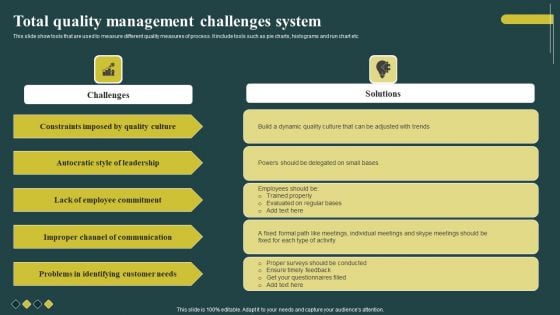 Total Quality Management Challenges System Themes PDF