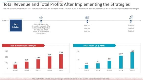 Total Revenue And Total Profits After Implementing The Strategies Icons PDF