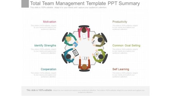 Total Team Management Template Ppt Summary