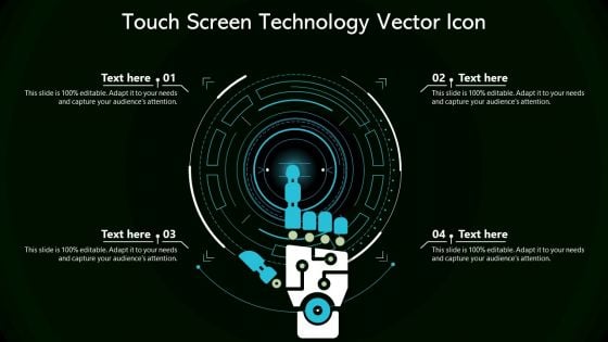 Touch Screen Technology Vector Icon Ppt Pictures Background Image PDF