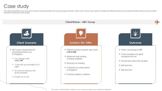 Tour And Travels Agency Profile Case Study Summary PDF Tour And Travels Agency Profile Case Study Summary PDF