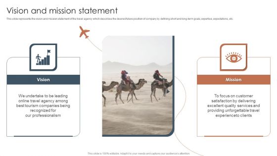 Tour And Travels Agency Profile Vision And Mission Statement Inspiration PDF