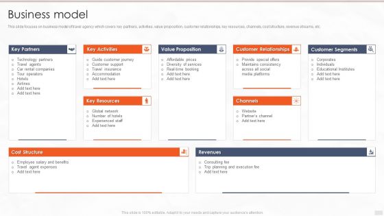 Tour Management Company Profile Business Model Graphics PDF